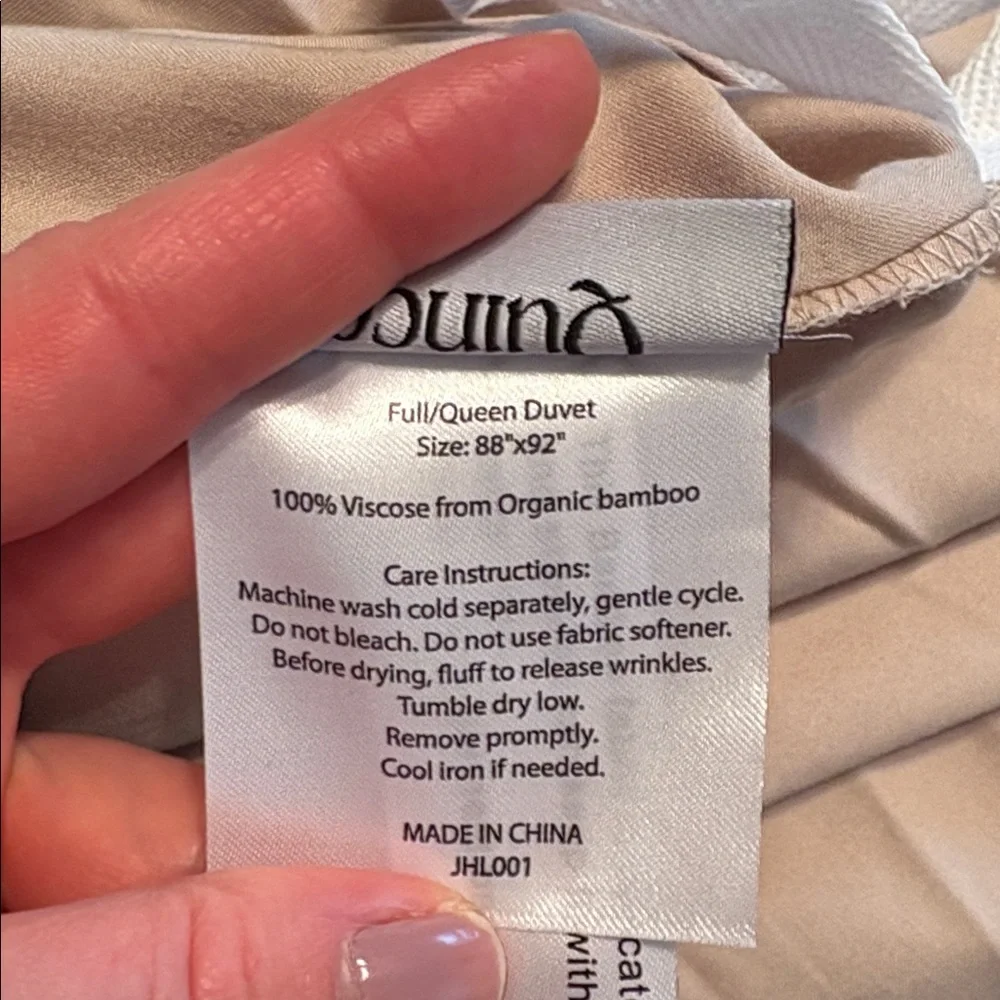 QUINCE Bamboo Duvet Cover Full/Queen Sand